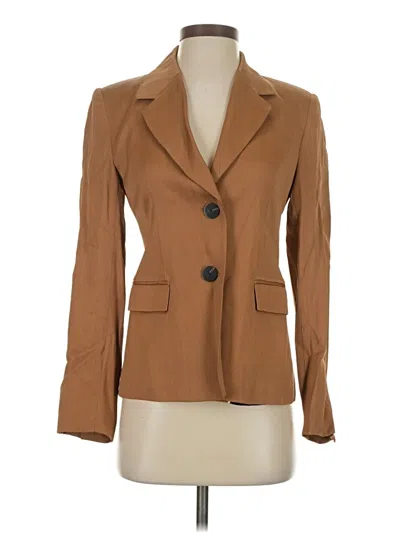 Pre-owned Zara Blazer Jacket In Brown