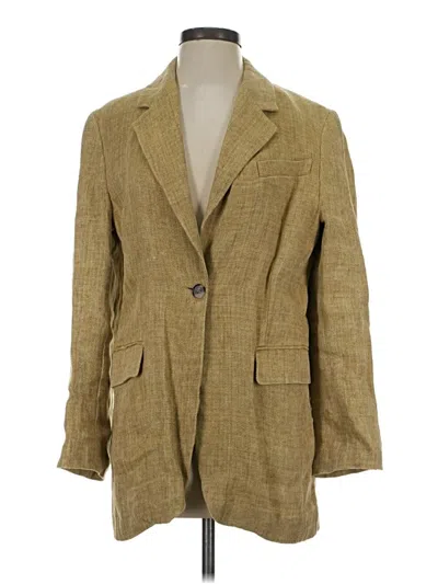 Pre-owned Zara Blazer Jacket In Brown