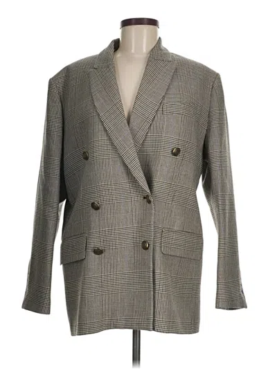 Pre-owned Zara Blazer Jacket In Brown