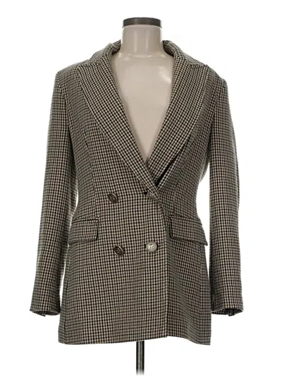 Pre-owned Zara Blazer Jacket In Brown