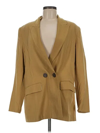 Pre-owned Zara Blazer Jacket In Brown
