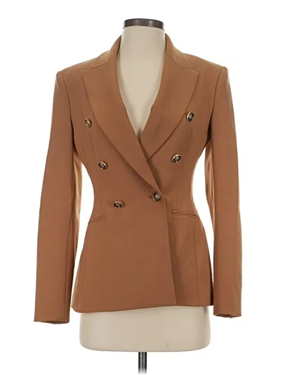 Pre-owned Zara Blazer Jacket In Brown