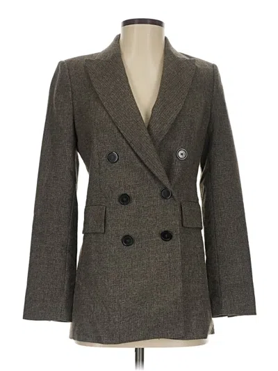 Pre-owned Zara Blazer Jacket In Brown