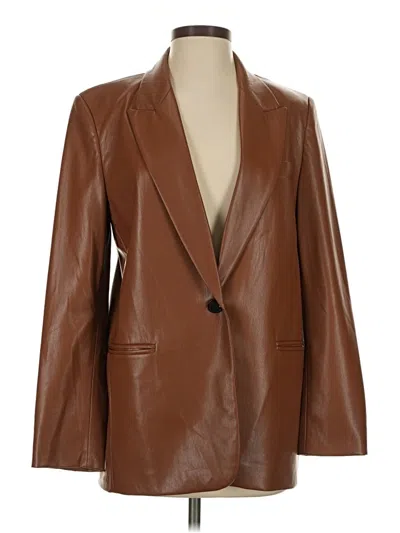 Pre-owned Zara Blazer Jacket In Brown
