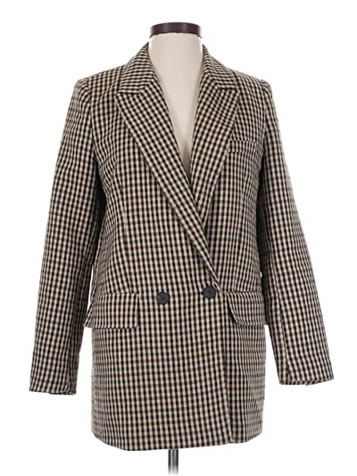 Pre-owned Zara Blazer Jacket In Brown
