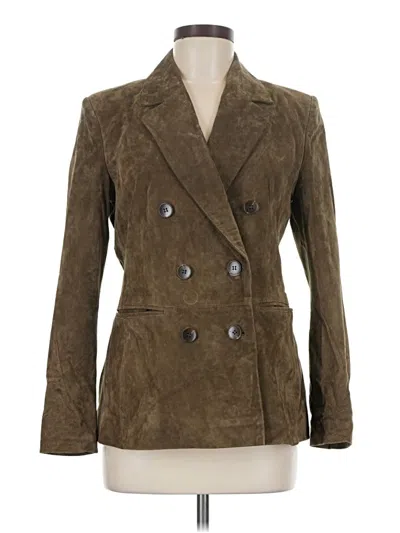 Pre-owned Zara Blazer Jacket In Brown