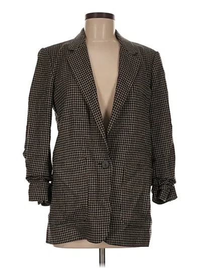 Pre-owned Zara Blazer Jacket In Brown