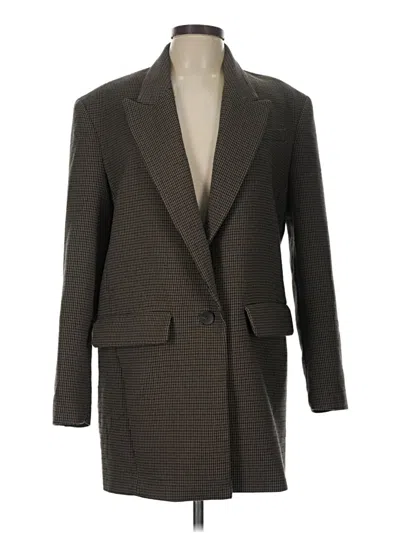 Pre-owned Zara Blazer Jacket In Brown