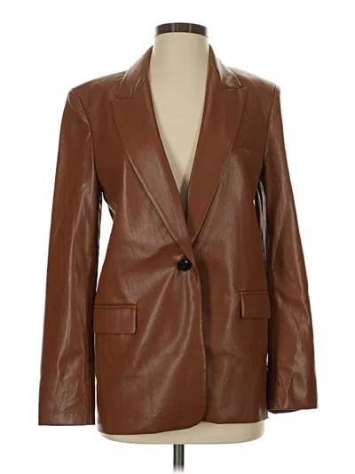 Pre-owned Zara Blazer Jacket In Brown