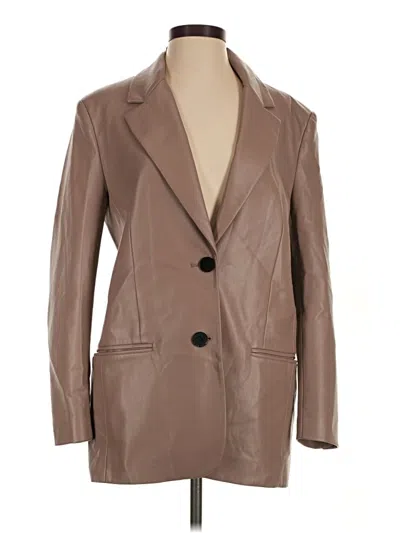 Pre-owned Zara Blazer Jacket In Brown