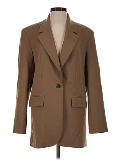 Pre-owned Zara Blazer Jacket In Brown