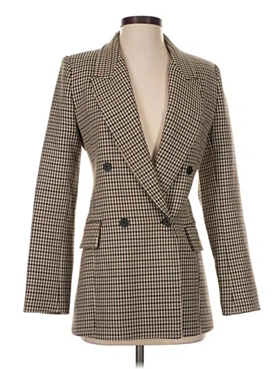 Pre-owned Zara Blazer Jacket In Brown