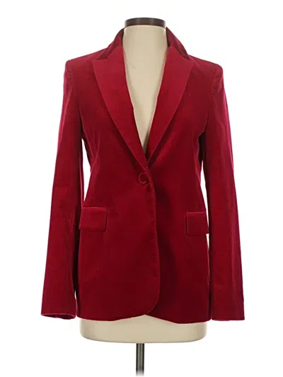 Pre-owned Zara Blazer Jacket In Burgundy