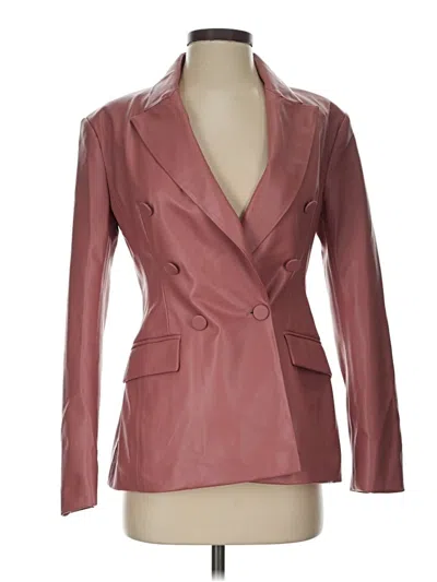 Pre-owned Zara Blazer Jacket In Burgundy