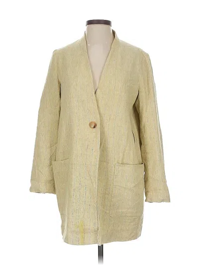 Pre-owned Zara Blazer Jacket In Gold