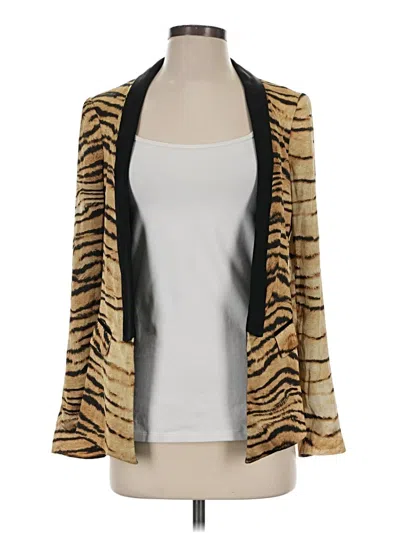 Pre-owned Zara Blazer Jacket In Gold