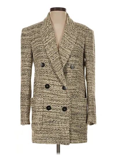 Pre-owned Zara Blazer Jacket In Gold