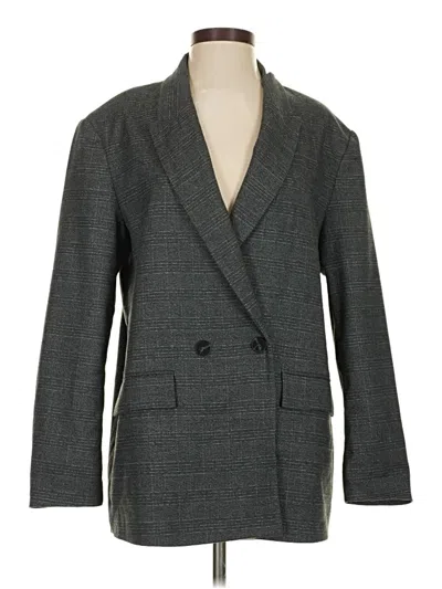 Pre-owned Zara Blazer Jacket In Gray