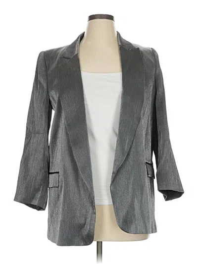 Pre-owned Zara Blazer Jacket In Gray