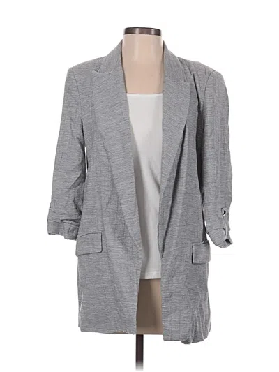 Pre-owned Zara Blazer Jacket In Gray