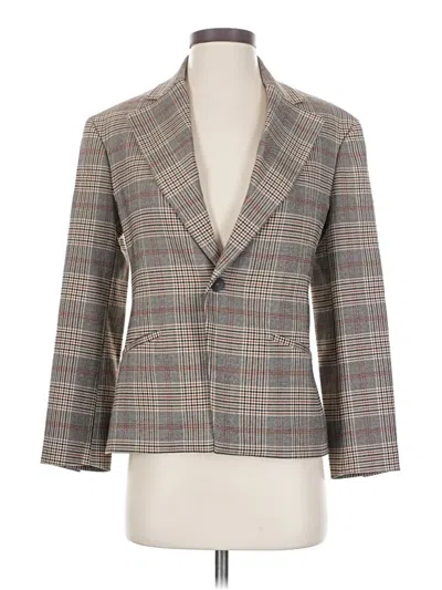 Pre-owned Zara Blazer Jacket In Gray