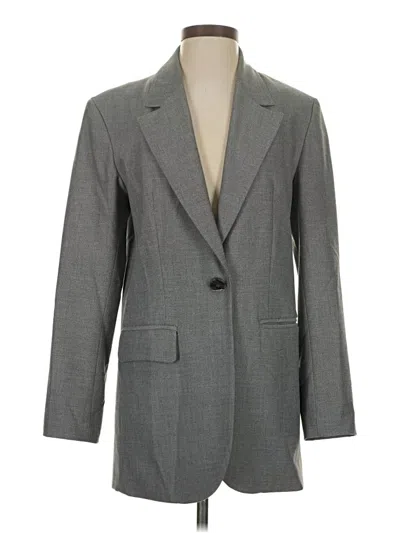 Pre-owned Zara Blazer Jacket In Gray