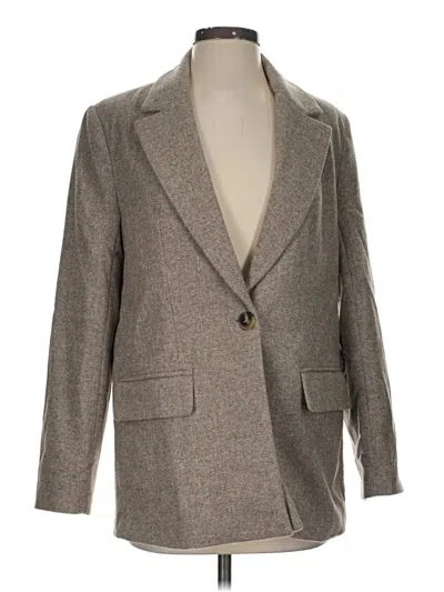 Pre-owned Zara Blazer Jacket In Gray