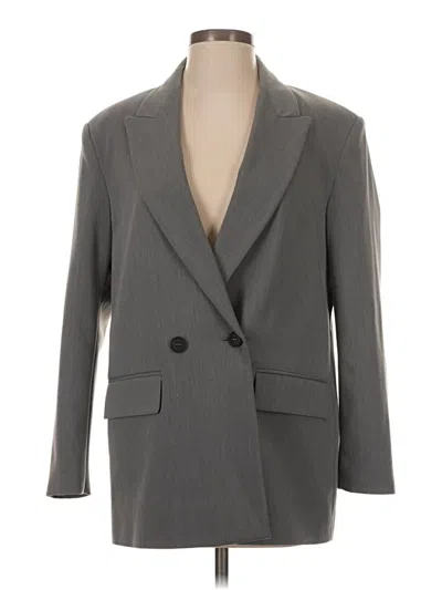 Pre-owned Zara Blazer Jacket In Gray