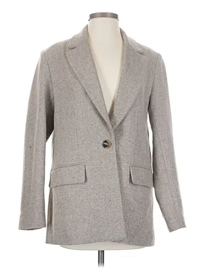 Pre-owned Zara Blazer Jacket In Gray