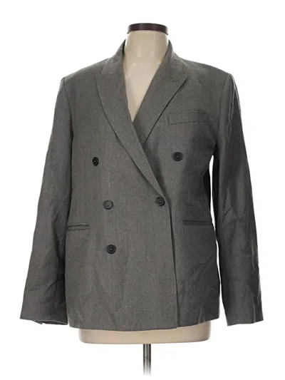 Pre-owned Zara Blazer Jacket In Gray