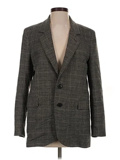 Pre-owned Zara Blazer Jacket In Gray