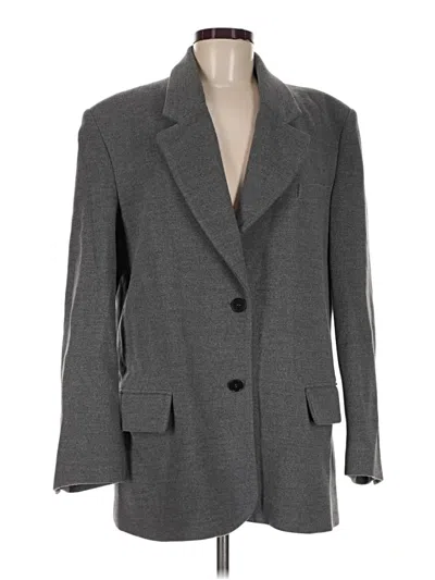 Pre-owned Zara Blazer Jacket In Gray