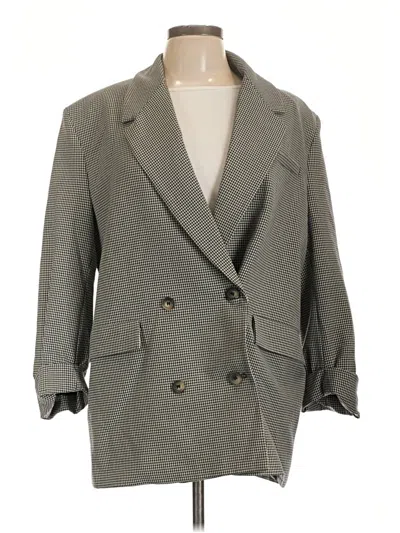 Pre-owned Zara Blazer Jacket In Gray