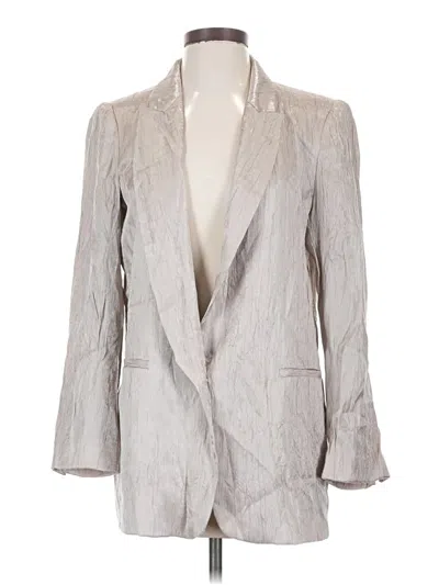 Pre-owned Zara Blazer Jacket In Gray