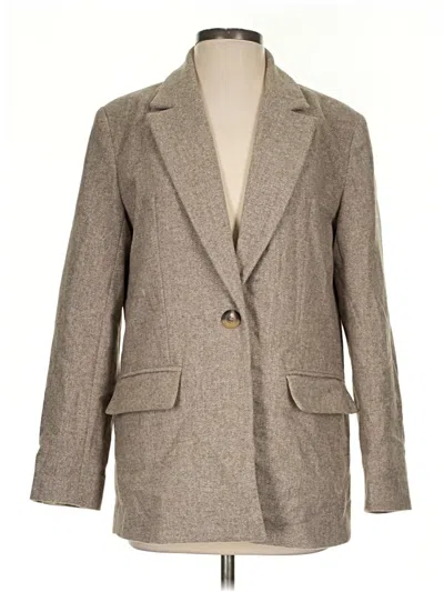 Pre-owned Zara Blazer Jacket In Gray