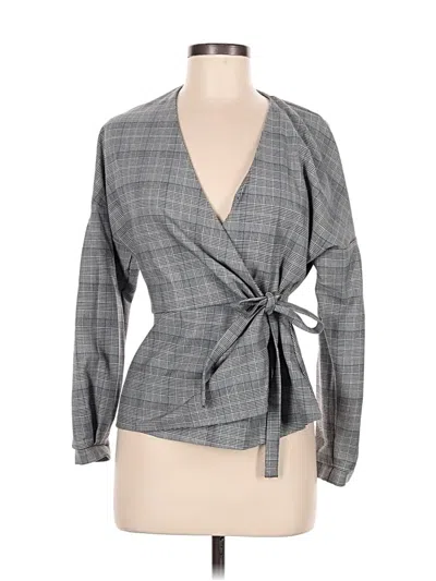 Pre-owned Zara Blazer Jacket In Gray