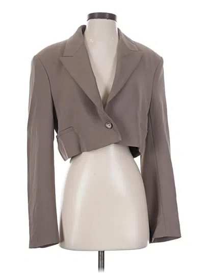 Pre-owned Zara Blazer Jacket In Gray