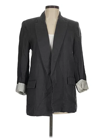 Pre-owned Zara Blazer Jacket In Gray