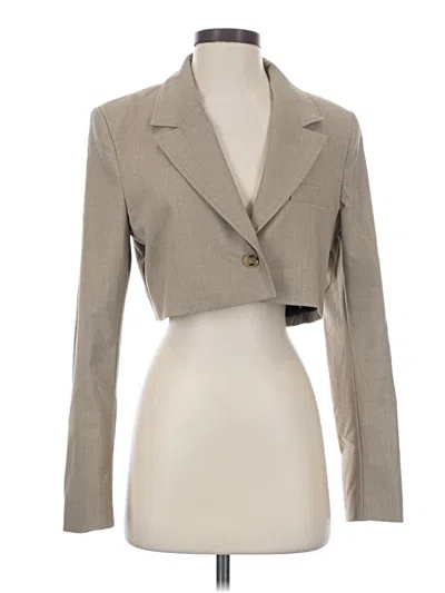 Pre-owned Zara Blazer Jacket In Gray