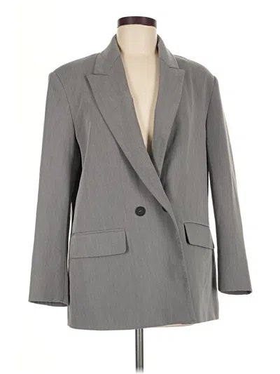 Pre-owned Zara Blazer Jacket In Gray