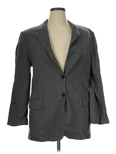 Pre-owned Zara Blazer Jacket In Gray