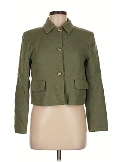 Pre-owned Zara Blazer Jacket In Green