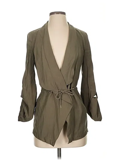 Pre-owned Zara Blazer Jacket In Green