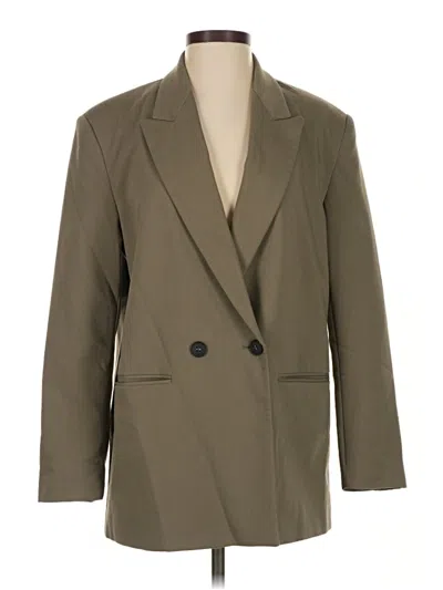 Pre-owned Zara Blazer Jacket In Green