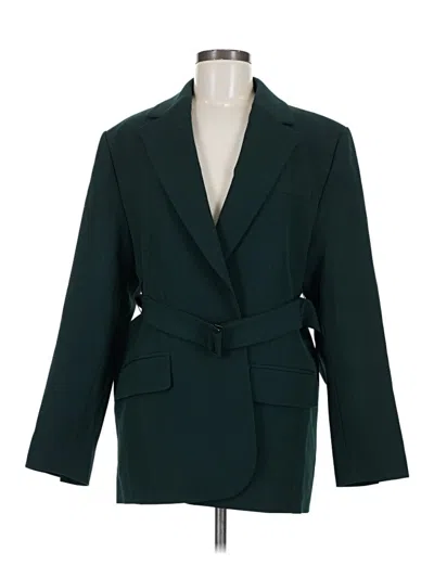 Pre-owned Zara Blazer Jacket In Green