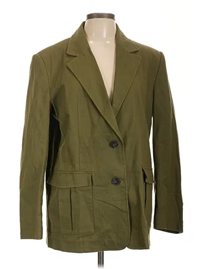 Pre-owned Zara Blazer Jacket In Green
