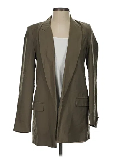 Pre-owned Zara Blazer Jacket In Green