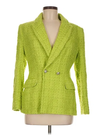 Pre-owned Zara Blazer Jacket In Green