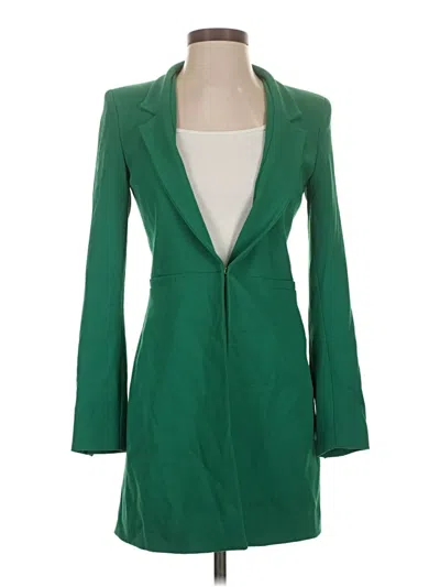 Pre-owned Zara Blazer Jacket In Green