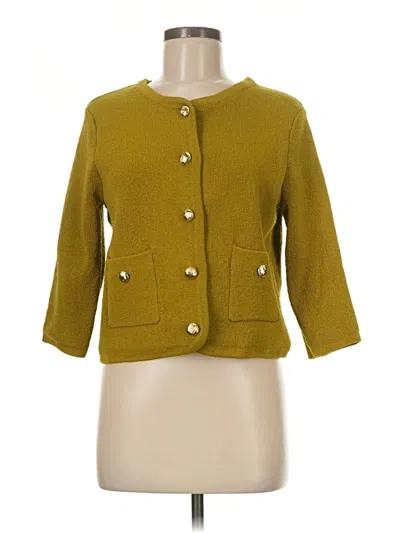 Pre-owned Zara Blazer Jacket In Green